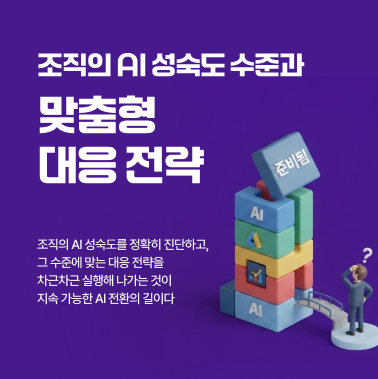 조직의 AI 성숙도 수준과 맞춤형 대응 전략 대표이미지